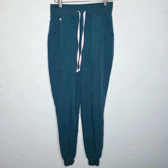 Figs Zamora Jogger Scrub Pants Teal Blue Women's Small S - Picture 1 of 4